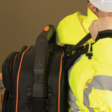 Tradesman Pro Rolling Tool Backpack, 25.5 Inch Height, 28 Pockets, Telescoping Handle