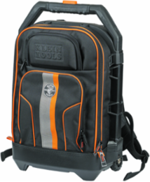 Tradesman Pro Rolling Tool Backpack, 25.5 Inch Height, 28 Pockets, Telescoping Handle