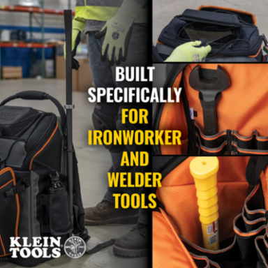 Tradesman Pro Ironworker & Welder Backpack 27 Pockets, 24-36 Inch Capacity, 12.46 lbs, Flame Resistant