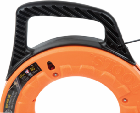 65-Foot Steel Fish Tape 1/8-Inch Wide with Laser-Etched Markings