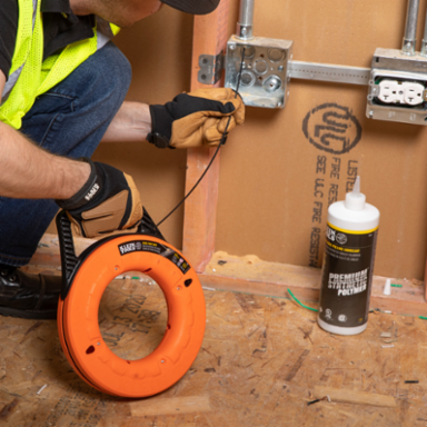 65-Foot Steel Fish Tape 1/8-Inch Wide with Laser-Etched Markings