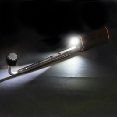 Telescoping Magnetic LED Light & Pickup Tool, 22 Inch Extension, 25 Lumens