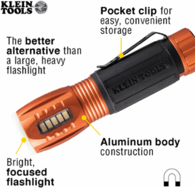 LED Flashlight & Work Light, 235 Lumens, 6 Hour Battery Life, IP67 Rated