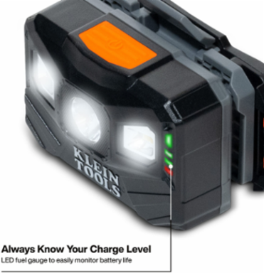 Rechargeable Headlamp, 400 Lumens, 22-Hour Runtime, Fabric Strap
