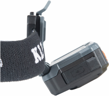 Rechargeable LED Headlamp - 260 Lumens, Adjustable Fabric Strap, Battery Gauge