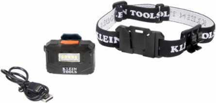 Rechargeable LED Headlamp - 260 Lumens, Adjustable Fabric Strap, Battery Gauge