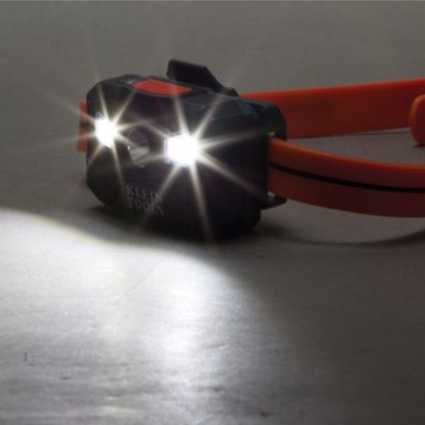 Rechargeable Headlamp, 400 Lumens, Silicone Strap, 12-Hour Runtime
