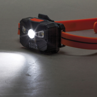 Rechargeable Headlamp, 400 Lumens, Silicone Strap, 12-Hour Runtime