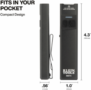 Rechargeable Slim-Profile LED Pocket Flashlight with Laser