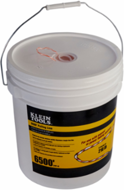 6500-Foot Poly Pull Line, Rot & Mildew Resistant, 210 lb Tensile Strength, Orange/White