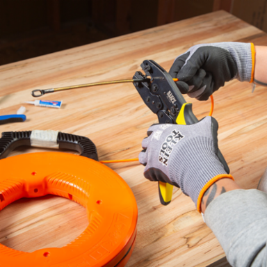 Fiberglass Fish Tape Repair Kit - Includes High Leverage Crimper, 2 Eyelets, 2 Leaders