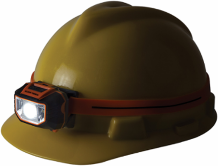 LED Headlamp with Silicone Strap, 2.5 Inch Length, 150 Lumens, 6 Foot Drop Protection