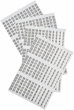 Wire Marker Book, 1-48, Vinyl Coated Cloth, 0.25 Inch x 1.5 Inch Labels