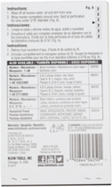 Wire Marker Book, 1-48, Vinyl Coated Cloth, 0.25 Inch x 1.5 Inch Labels