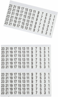 Wire Marker Book, 1-48, Vinyl Coated Cloth, 0.25 Inch x 1.5 Inch Labels
