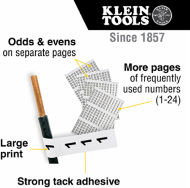 Wire Marker Book, 1-48, Vinyl Coated Cloth, 0.25 Inch x 1.5 Inch Labels