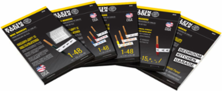 Wire Marker Book, 277/480V 3 Phase, 14 Pages, 0.25 Inch x 1.5 Inch Labels