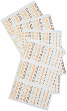 Wire Marker Book, 277/480V 3 Phase, 14 Pages, 0.25 Inch x 1.5 Inch Labels