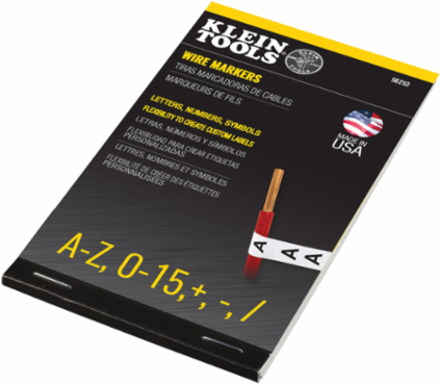 Wire Marker Book with Strong Tack Adhesive – 0.2 x 1.5 Inch Labels, 10 Pages