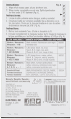 Wire Marker Book with Strong Tack Adhesive – 0.2 x 1.5 Inch Labels, 10 Pages