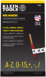 Wire Marker Book with Strong Tack Adhesive – 0.2 x 1.5 Inch Labels, 10 Pages