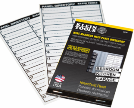 Household Electric Panel Wire Markers, 0.2 x 1.5 Inch Vinyl Labels, 10 Pages