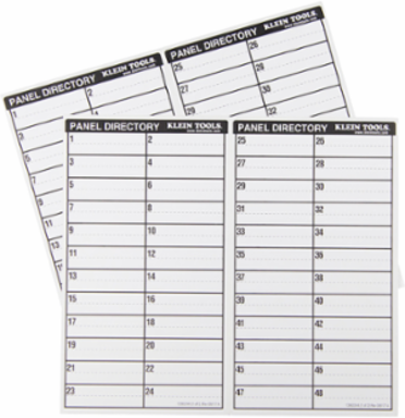 Household Electric Panel Wire Markers, 0.2 x 1.5 Inch Vinyl Labels, 10 Pages