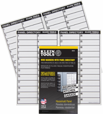 Household Electric Panel Wire Markers, 0.2 x 1.5 Inch Vinyl Labels, 10 Pages