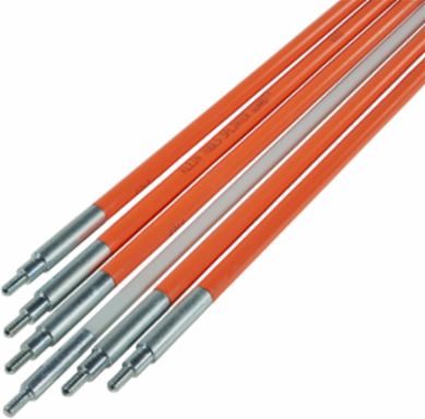 Fish and Glow Rod Set 25-Foot with 1/4 Inch & 3/16 Inch Rods, Fiberglass Material