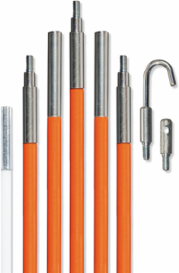 Fish and Glow Rod Set 25-Foot with 1/4 Inch & 3/16 Inch Rods, Fiberglass Material