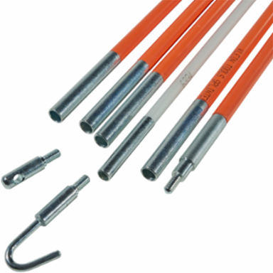 Fish and Glow Rod Set 25-Foot with 1/4 Inch & 3/16 Inch Rods, Fiberglass Material