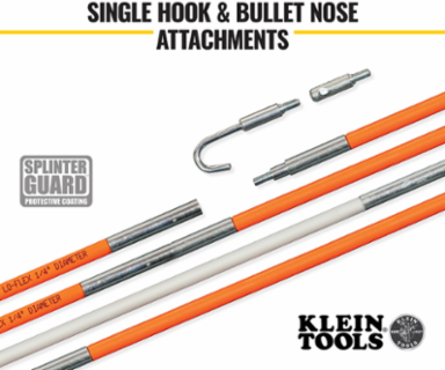Fish and Glow Rod Set 25-Foot with 1/4 Inch & 3/16 Inch Rods, Fiberglass Material