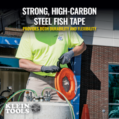 Steel Fish Tape 1/8 Inch x 120 Foot, High-Carbon Steel, Wire Pulling