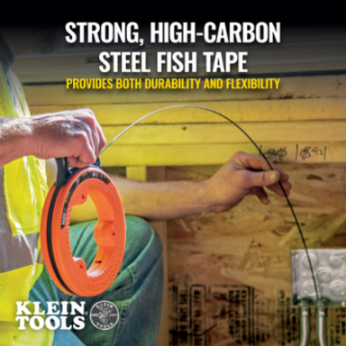 Steel Fish Tape 240-Foot x 1/8 Inch, High Carbon Steel, Wire Pulling