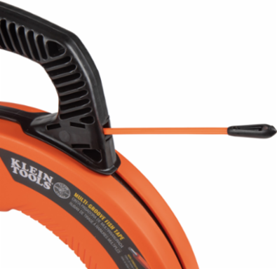 50-Foot Multi-Groove Fiberglass Fish Tape with Non-Conductive Nylon Tip