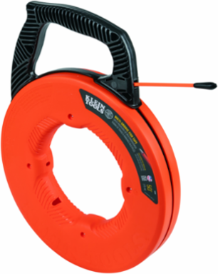 50-Foot Multi-Groove Fiberglass Fish Tape with Non-Conductive Nylon Tip