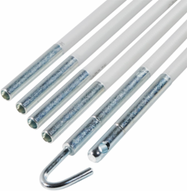 Mid-Flex Glow Rod Set, 9 Feet - 6 Rods, 3/16 Inch Diameter, Fiberglass