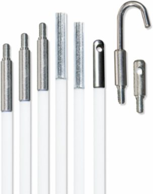 Mid-Flex Glow Rod Set, 9 Feet - 6 Rods, 3/16 Inch Diameter, Fiberglass