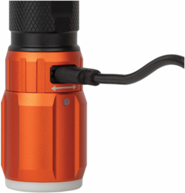 Rechargeable LED Flashlight with Work Light, 500 Lumens, IP66 Water-Resistant
