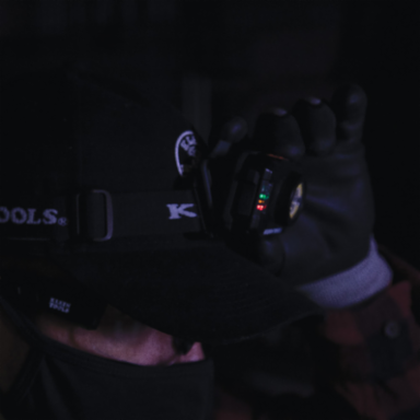 Rechargeable LED Headlamp - 800 Lumens, Adjustable Fabric Strap, Red/White Light