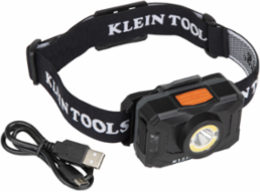 Rechargeable LED Headlamp - 800 Lumens, Adjustable Fabric Strap, Red/White Light
