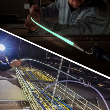 Mid Flex Glow Rod, 30-Foot with 3/16 Inch Diameter, LED Illuminated Tip