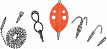 7-Piece Wire Pulling Attachment Set with Double-S Hook and Whisk, 5.4 Inch Depth