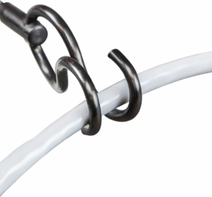 Double-S Hook Fish Rod Attachment, Stainless Steel, 0.8 Inch Width, 3 Inch Length