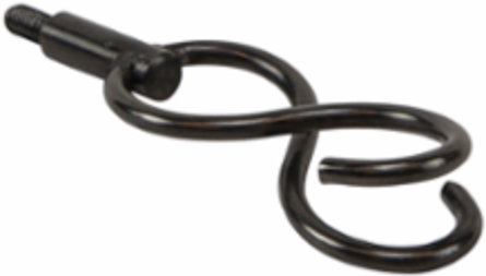 Double-S Hook Fish Rod Attachment, Stainless Steel, 0.8 Inch Width, 3 Inch Length