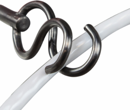 Double-S Hook Fish Rod Attachment, Stainless Steel, 0.8 Inch Width, 3 Inch Length