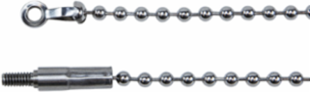 Fish Rod Chain Attachment Replacement, Over 26 Inch Length, Stainless Steel