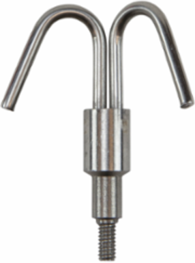 Twin Hook Wire Pulling Attachment, Stainless Steel, 1.9 Inch Length