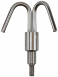 Twin Hook Wire Pulling Attachment, Stainless Steel, 1.9 Inch Length