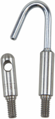 Stainless Steel Single Hook & Bullet Fish Rod Attachments, 2 Inch Length